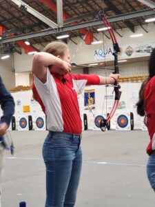 Edison archer at the Schlarman Tournament